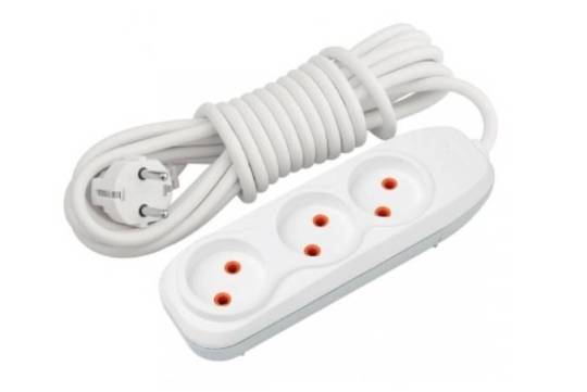 3 WAY SOCKET WITH 3Mt CABLE+EARTHING