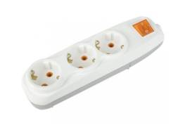 3 WAY SOCKET WITH CONNECTOR+EARTHING+SWITCH 