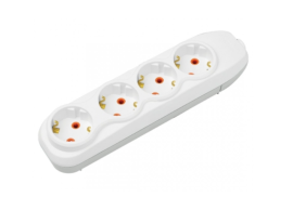 4 WAY SOCKET WITH CONNECTOR+EARTHING დამაგრძელებლი