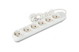 6 WAY SOCKET WITH 2Mt CABLE+EARTHING 