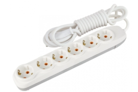 6 WAY SOCKET WITH 3Mt CABLE+EARTHING 