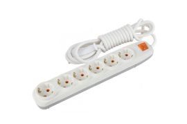 6 WAY SOCKET WITH 3Mt CABLE+EARTHING+SWITCH 
