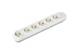 6 WAY SOCKET WITH CONNECTOR+EARTHING 