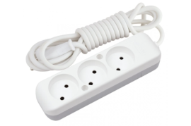 FLASH 3 WAY SOCKET WITH 3 Mt CABLE-დამაგრძელებელი 