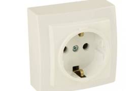 კრემისფერი როზეტი დამიწებით