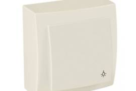 კრემისფერი ჩამრთველი ღილაკი გარე მონტაჟის