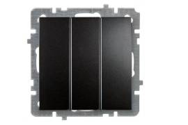 შავი ჩამრთველი 3-ნი ჩარჩოს გარეშე