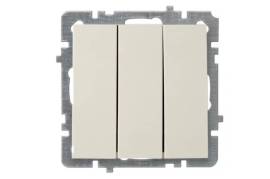 კრემისფერი ჩამრთველი 3 ნი-ჩარჩოს გარეშე