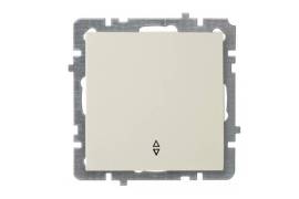 კრემისფერი ჩამრთველი 1-ნი რევერსული ჩარჩოს გარეშე