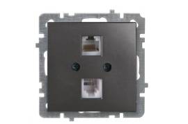 კომპიუტერის კვამლისფერი როზეტი ჩარჩოს გარეშე