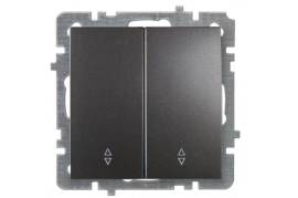 კვამლისფერი ჩამრთველი 2-ნი რევერსული ჩარჩოს გარეშე