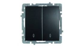 შავი ჩამრთველი 2-ნი რევერსულi ჩარჩოს გარეშე