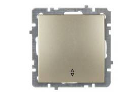 ოქროსფერი ჩამრთველი 1-ანი რევერსული ჩარჩოს გარეშე