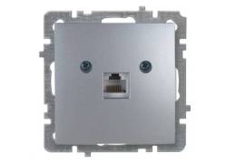 კომპიუტერის ვერცხლისფერი როზეტი ჩარჩოს გარეშე