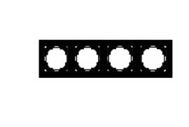 შავი ჩამრთველ-როზეტის კანტი 4-ნი