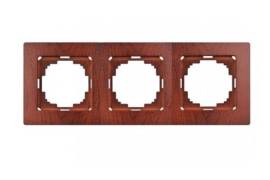 ალუბლისფერი ჩამრთველ-როზეტის 3-ნი ჩარჩო