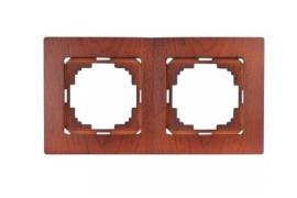 ალუბლისფერი ჩამრთველ-როზეტის 2-ნი ჩარჩო