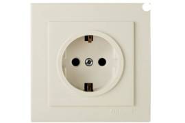 კრემისფერი როზეტი დამიწებით