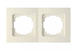 კრემისფერი ჩამრთველ-როზეტის 2-ნი