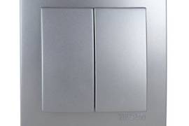 ვერცხლისფერი ჩამრთველი 2-ანი