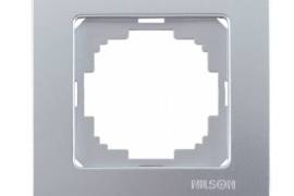 ვერცხლისფერი ჩამრთველ-როზეტის კანტი 1-ნი