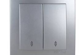 ვერცხლიფერი ჩამრთველი 2-ანი რევერსული