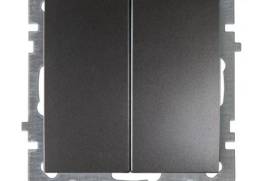 კვამლისფერი ჩამრთველი 2-ნი ჩარჩოს გარეშე