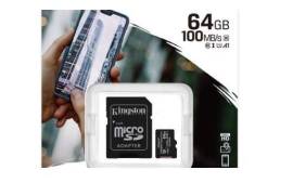 იყიდება ჩიპები Kingston 64GB microSDXC Class10