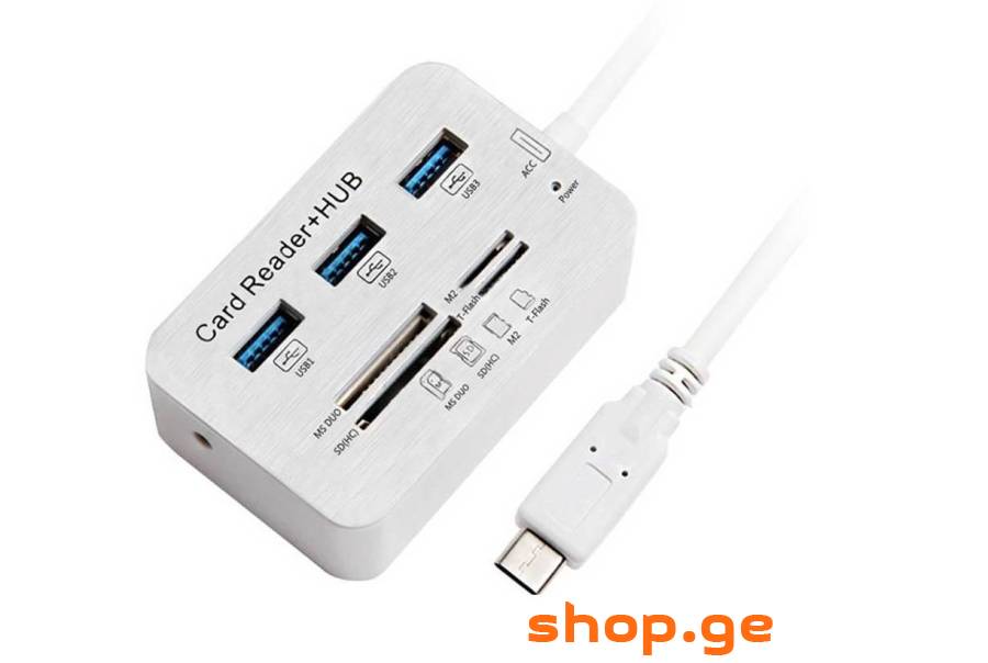 TYPE-C და USB 3.0/3.1 HUB + card reader