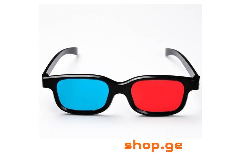 Anaglyph Movie Red Blue 3D Glasses სათვალეეები
