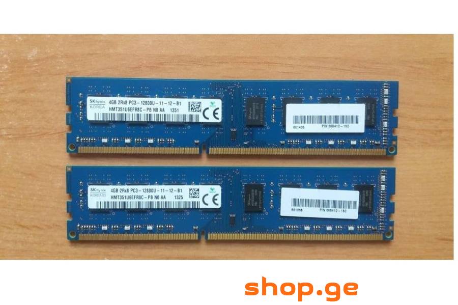 იყიდება ოპერატიული მეხსიერება : DDR3 2X4 8 GB