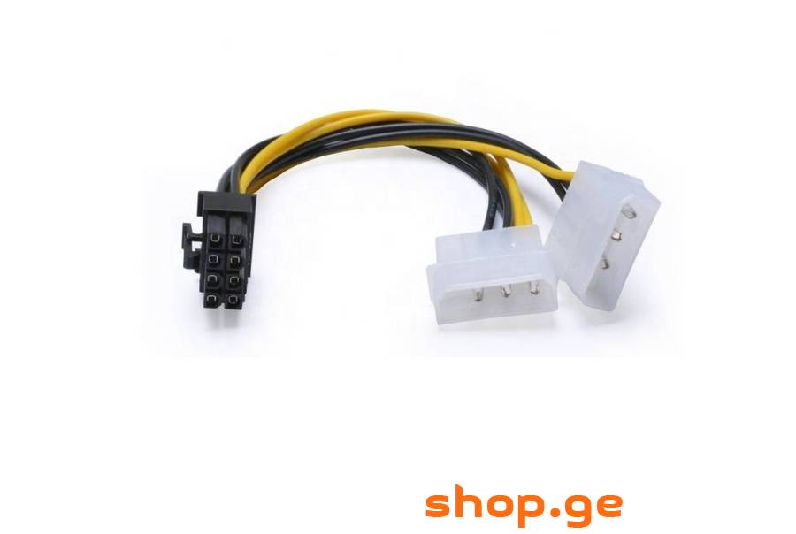 2 X Molex IDE to 6 Pin and 8 pin Graphics Card