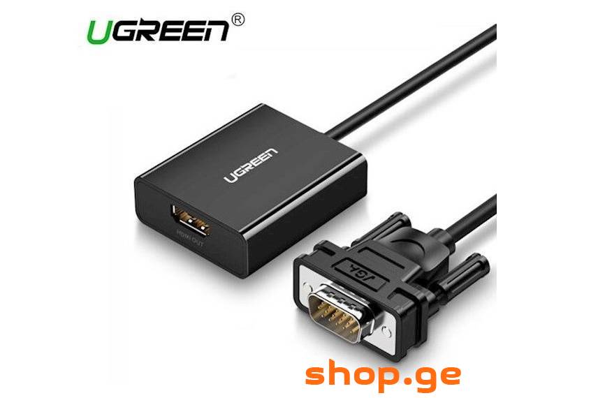 ვიდეო ადაპტერი UGREEN 60814 VGA to HDMI Converter