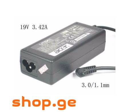 Acer ლეპტოპის დამტენი – 19V-3.42A 3.0mm/1.0mm 65W