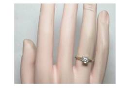 1930 ოქროს ბეჭედი 0.25ct ბრილიანტით