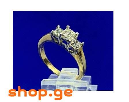 1766 A ოქროს და პლატინის ბეჭედი 1,06 ctw