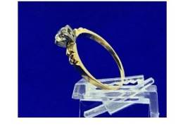 585 ოქროს ბეჭედი საფირონით და ბრილიანტით