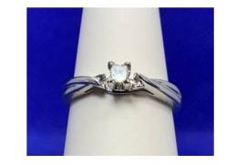 387 თეთრი ოქროს 0,15 ct ბრილიანტის ბეჭედი