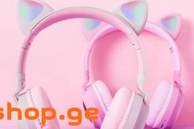 HOCO Cat Ear Headphones მანათობელი ყურსასმენი