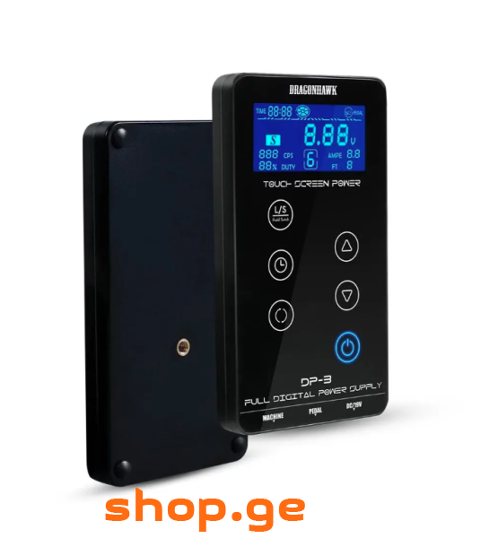 კვების ბლოკი ეკრანით ტატუსთვის DragonHawk Mast