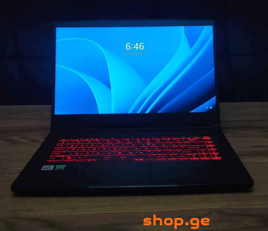 ლეპტოპი MSI GF65 Thin გეიმნგ RTX 3060 იდეალური თამ