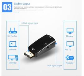 HDMI to VGA აუდიო ადაპტერი