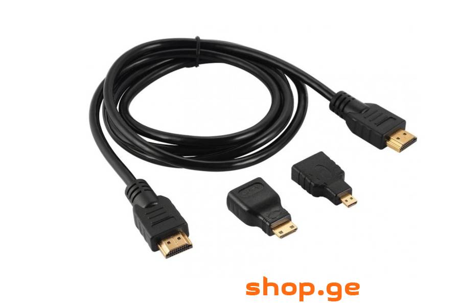 HDMI / Mini HDMI / Micro HDMI კაბელი, ადაპტერები