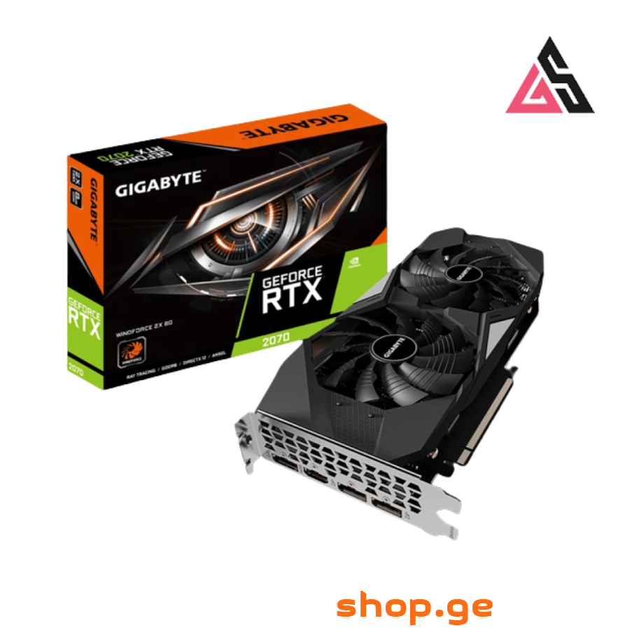ვიდეო ბარათი: GIGABYTE WINDFORCE 2X RTX 2070 8GB