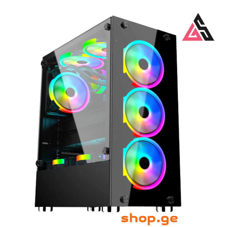 LOVINGCOOL LC-2011F BLACK + 4 RGB COOLER