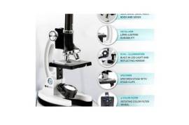 AmScope 120X-1200X 52-pcs Kids Beginner Microscope