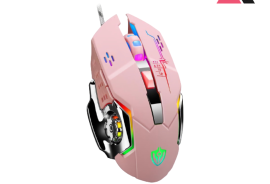 მაუსი: SHIPADOO X7 Wired Pink